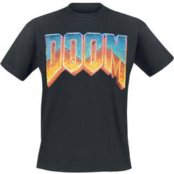 T-Shirt Gaming di Doom - Logo - Uomo - Nero