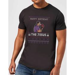 Camiseta Navideèa El Gran Lebowski Happy Birthday The Jesus - Hombre - Negro