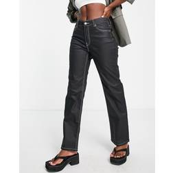 Dr. Denim Li high waist straight leg jeans in coated