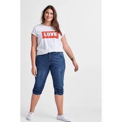 Zizzi Caprijeans Slim Fit - Blå