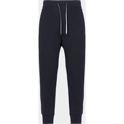 Emporio Armani Herr Joggerbyxor i Dubbel Jersey - Blå