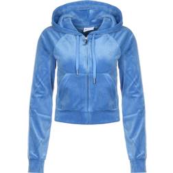 Juicy Couture Madison Contrast Velour Hoodie Ultramarine