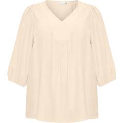 Kaffe Blusa 'Sida' - Caqui/Blanco