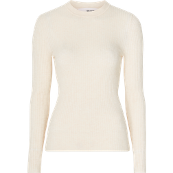 Selected FEMME Lydia New Rib LS Knit Birch Detail:MELANGE