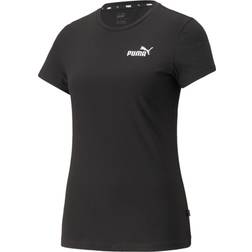 Puma Camiseta Essential + Embroidery Manga Corta Negro Mujer - Black