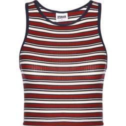 Urban Classics Crop Top Classic Stripe - Rose