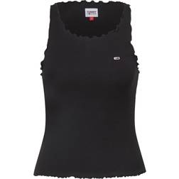 Tommy Hilfiger Women's sleeveless rolled hem top, Black