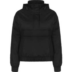 Urban Classics Women's Ladies Panel Pull Over Jacket, (Black 00007)