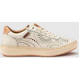Pikolinos Women's leather lace-up trainers, Yellow