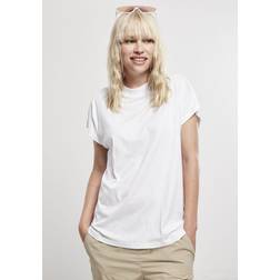 Urban Classics Women's Ladies Oversized Cut On Sleeve Viscose Tee T-Shirt, White