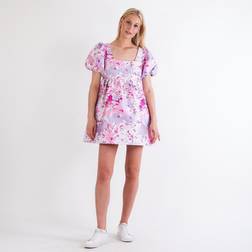 Pieces Jyda SS Dress Fuschsia Deta