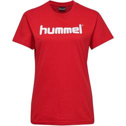 Hummel Stilfuldt designet t-shirt med et trykt logo på forsiden Dame