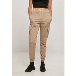 Urban Classics Women's high Waist Cargo Comfort Jogging Pants Trouser, Softseagrass