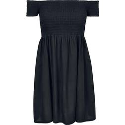 Urban Classics Ladies Smoked Off Shoulder Dress