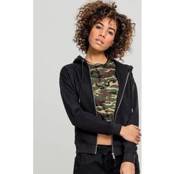 Urban Classics Felpa Jogging di - Ladies Claic Zip Hoodie - Nero