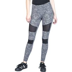 Urban Classics Tech Mesh AOP Leggings - Zwart