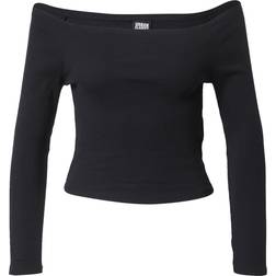 Urban Classics Ladies Ladies Off Shoulder Rib Longsleeve