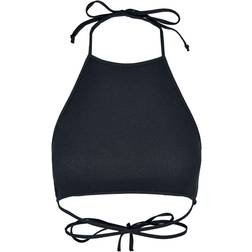 Urban Classics Rib Trapeze Cropped Top - Schwarz