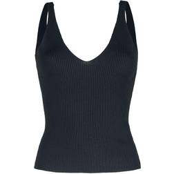 Urban Classics Rib Knit Top - Schwarz