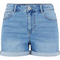 Pieces Pacy Loose Mid Waist Denim Shorts