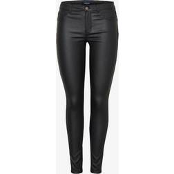 Pieces Women's PCSHAPE-UP PARO SKN MW Coated/NOOS BC Jeans, Black