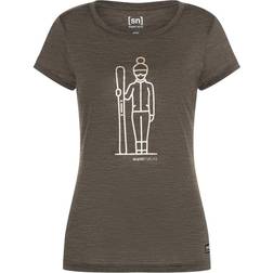 super.natural Women's Skieuse Tee Wren Melange/Gold