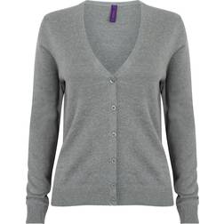 Henbury Strickjacke Mit V-Ausschnitt - Schwarz/Blau