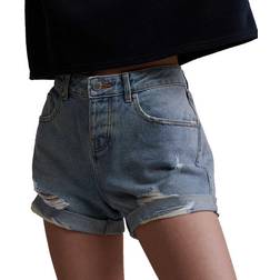 Superdry Steph Boyfriend-Shorts - Weiß