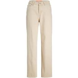 Jack & Jones Jxseoul Mw Akm Straight Fit Jeans - Beige/Oatmeal