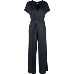Urban Classics Ladies Ladies Satin Wide Leg Belt Jumpsuit