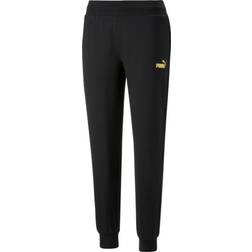 Puma Essentials Metallic Hose fÃ¼r Damen, Schwarz/Silber, GrÃ¶ÃŸe: XS, Kleidung