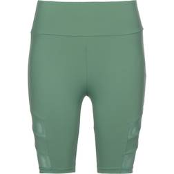 Urban Classics High Waist Tech Mesh Cycle Shorts - Khaki