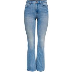 Only Onlwauw Life HW SK Flare Bj759 NOO Kvinde Flared "M/"34" Ensfarvet hos Magasin Light Denim