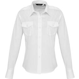 Premier Womens Pilot Shirt - White