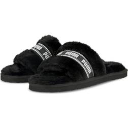 Puma Women's Fluff Slippers Black/White