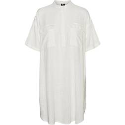 Vero Moda Line 2/4 Linen Mix Tunic - White