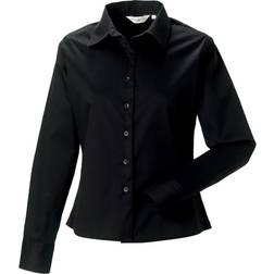 Russell Russell Collection Womens/Ladies Long Sleeve Classic Twill Shirt (Black)