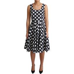 Dolce & Gabbana Polka Dot A-Linje Klänning Blå