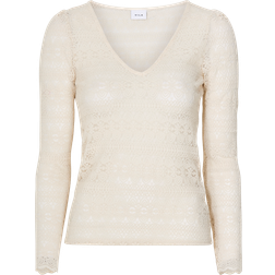 Vila Lace Long Sleeved Blouse - Birch