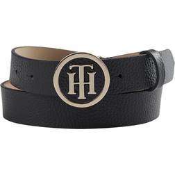 Tommy Hilfiger Statement Round Buckle Belt - Black