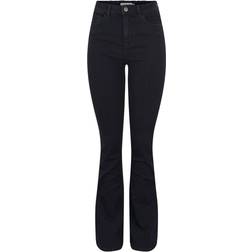 Pieces Pcpeggy Flared High Waist Jeans - Black