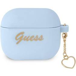 Guess Case GUA3LSCHSB Apple AirPods 3 cover blue/blue Silicone Charm Collection