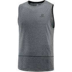 Salomon Cross Run Graphic Tank M - Black/Heather