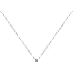 Diva Diva 18 Karat Hvidguld Halskæde med Diamant 0,14 Carat TW/SI