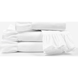 Lush Decor Reyna Ruffle Bed Sheet White (243.84x205.74cm)