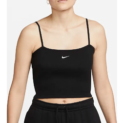 Nike Essential Ribbed Crop Top - Black/White