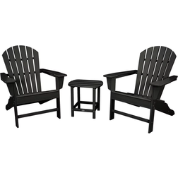 Polywood South Beach Adirondack Outdoor Lounge Set