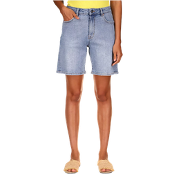 Sanctuary Women's Boy Cut Bermuda Denim Shorts - Light Blue