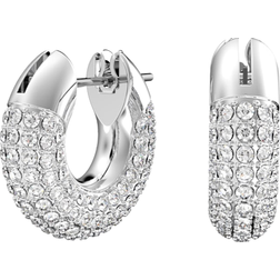 Swarovski Small Dextera Hoop Earrings - Silver/Transparent