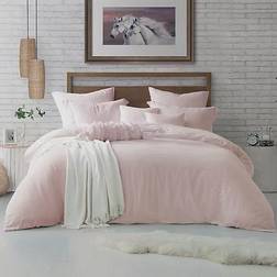 Swift Home Crinkle Pre-Washed Duvet Cover Pink (228.6x172.72cm)